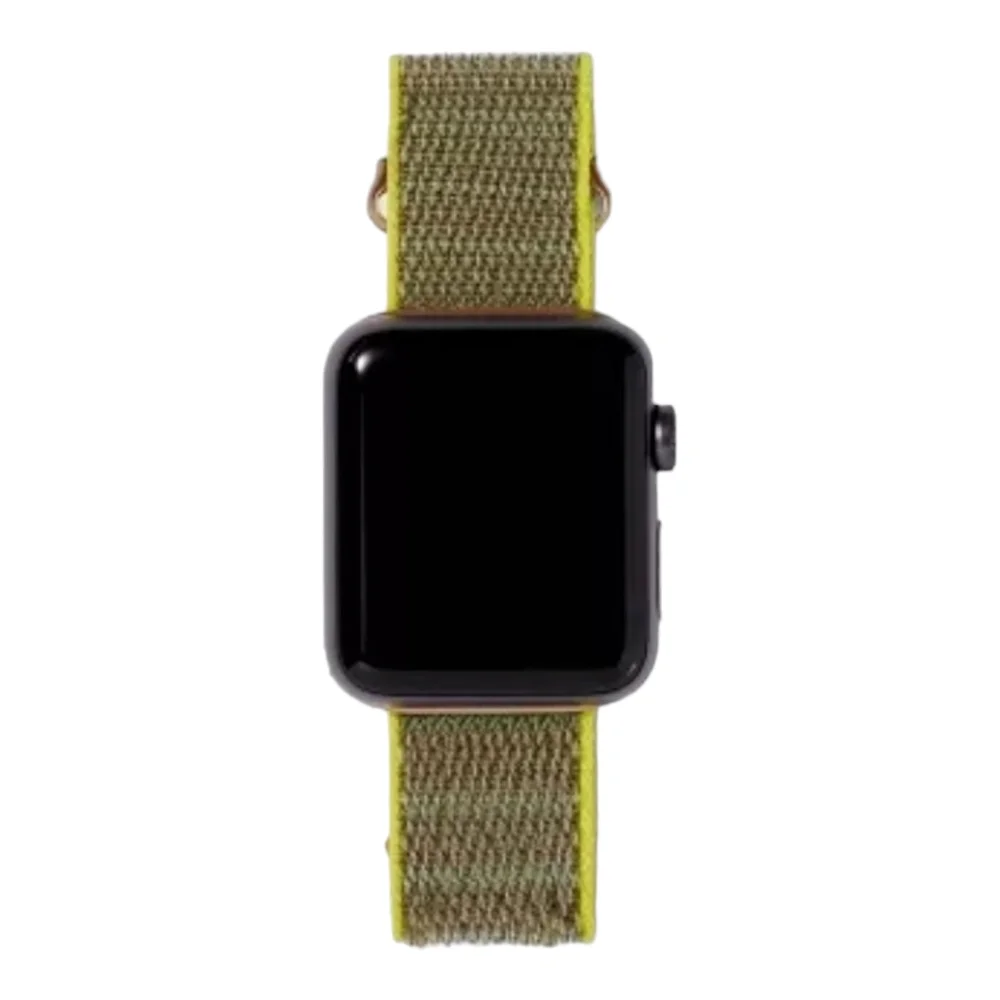 All in Motion Apple Watch Nylon Olive 38/40/41mm Band Fits Wrist 135mm to 195mm
